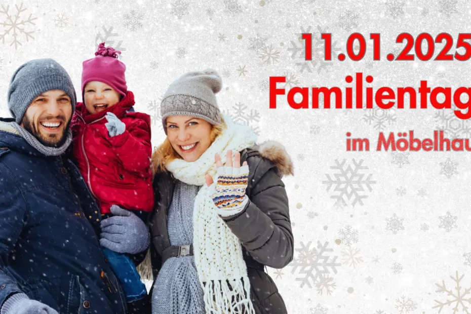 Familienfreundlicher Neujahrsempfang am 11. Januar 2025 bei Möbel Schröter in Windischleuba mit Unterhaltung, Kinderprogramm, kulinarischen Highlights und exklusiven Angeboten im ganzen Haus