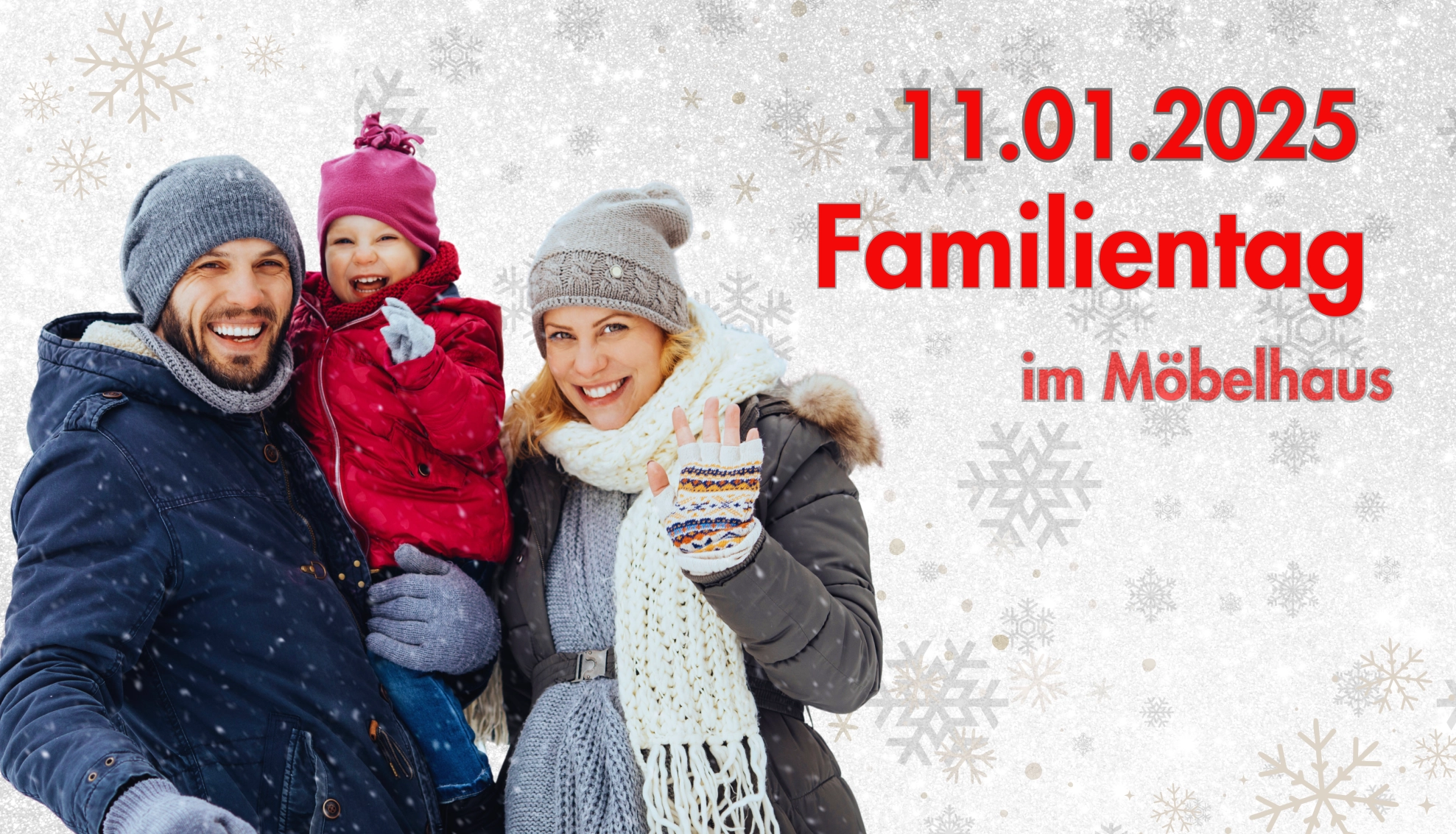 Familienfreundlicher Neujahrsempfang am 11. Januar 2025 bei Möbel Schröter in Windischleuba mit Unterhaltung, Kinderprogramm, kulinarischen Highlights und exklusiven Angeboten im ganzen Haus